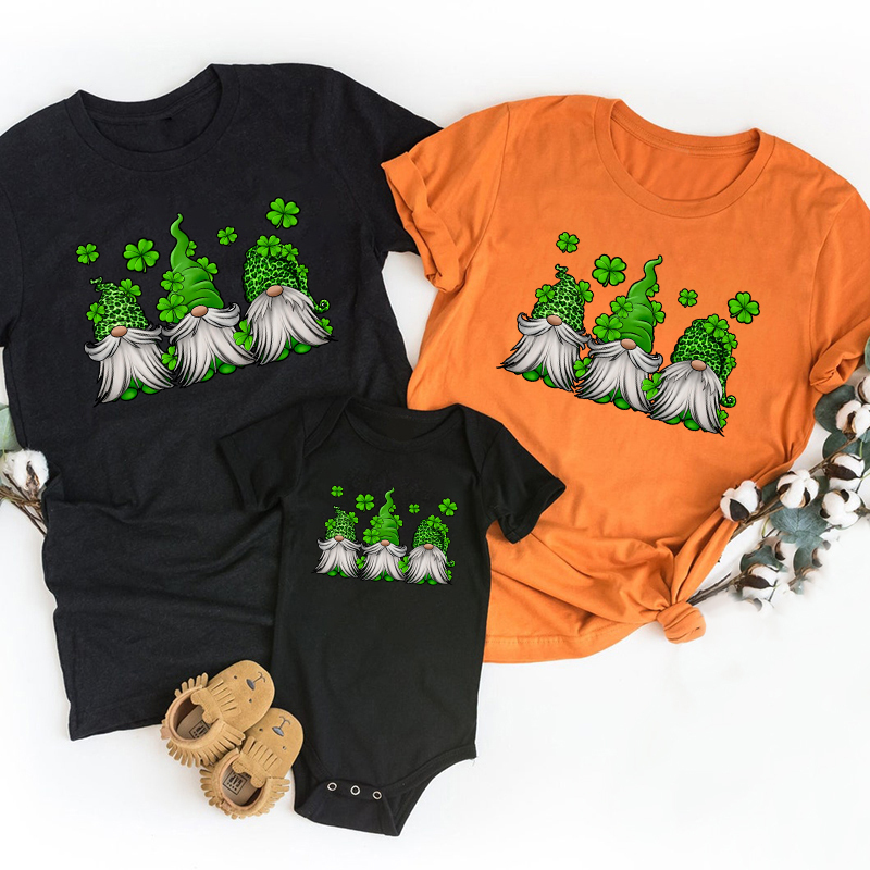 St. Patrick's Gnomes Sublimation Matching Shirts