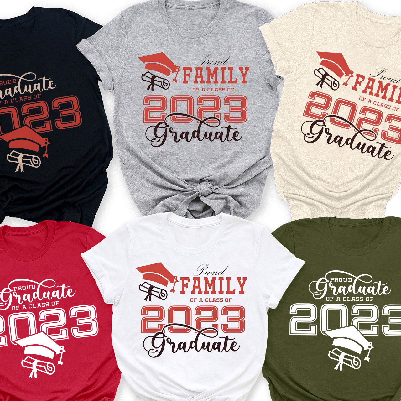 Personalized Proud Family Members of 2023 Graduation Shirts