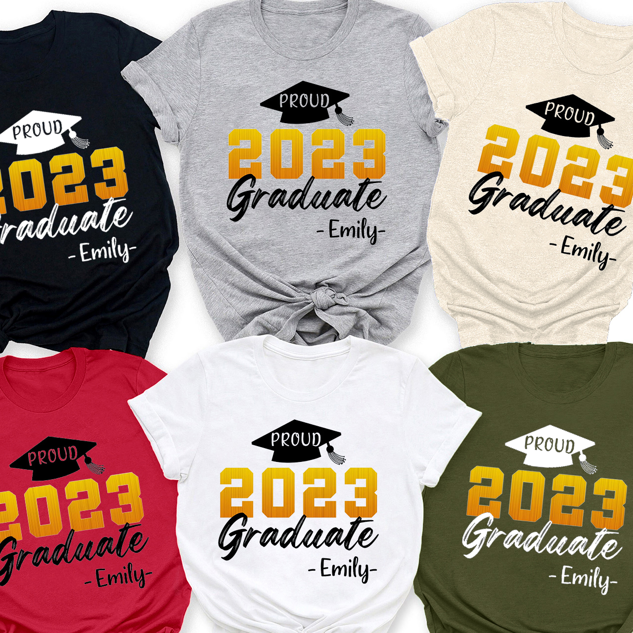 Graduation 2023 Proud Mom Dad Matching Shirts