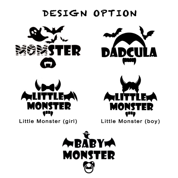 Little Monster Family Halloween Ghost Tees