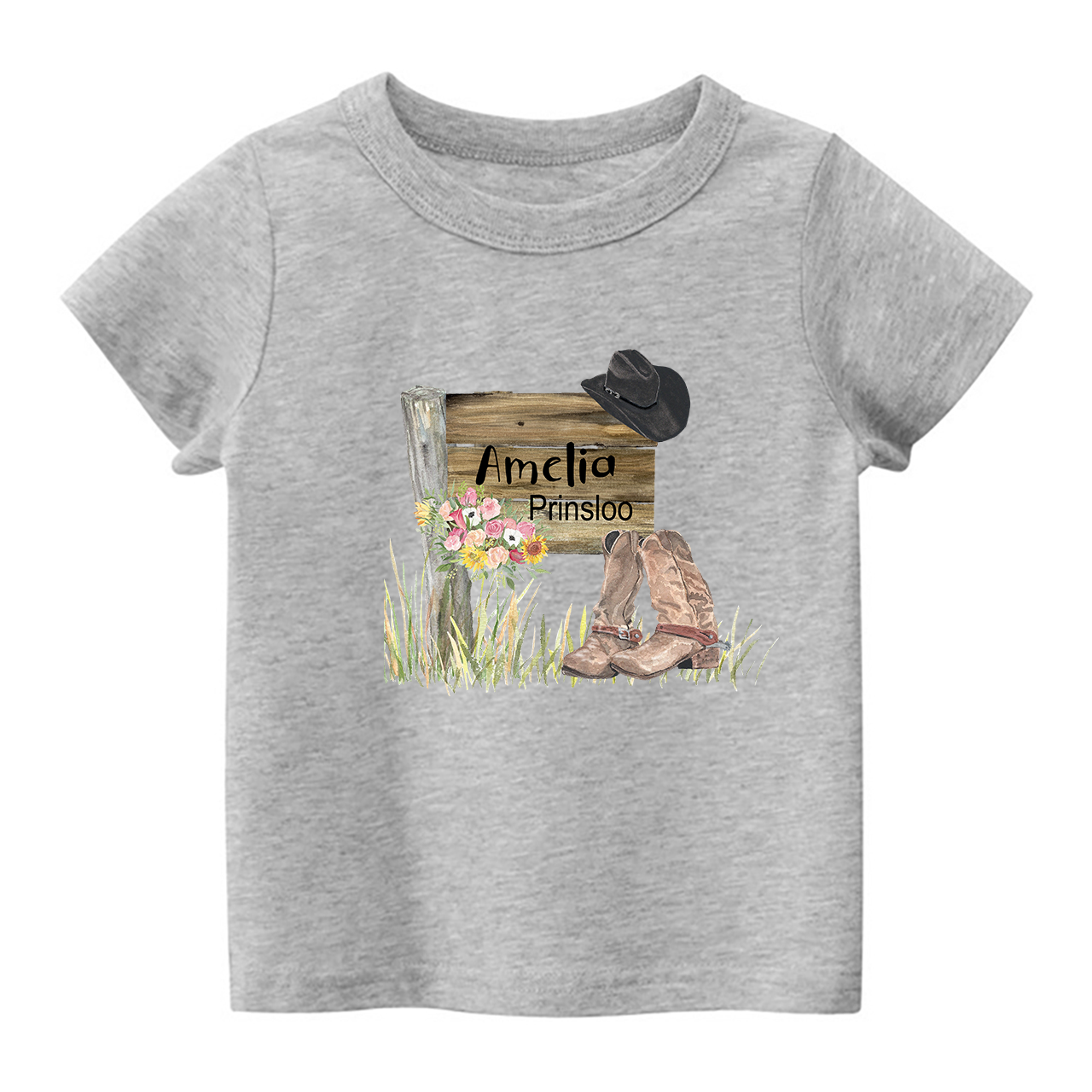Personalized Cowboy Girls Shirt For Kids