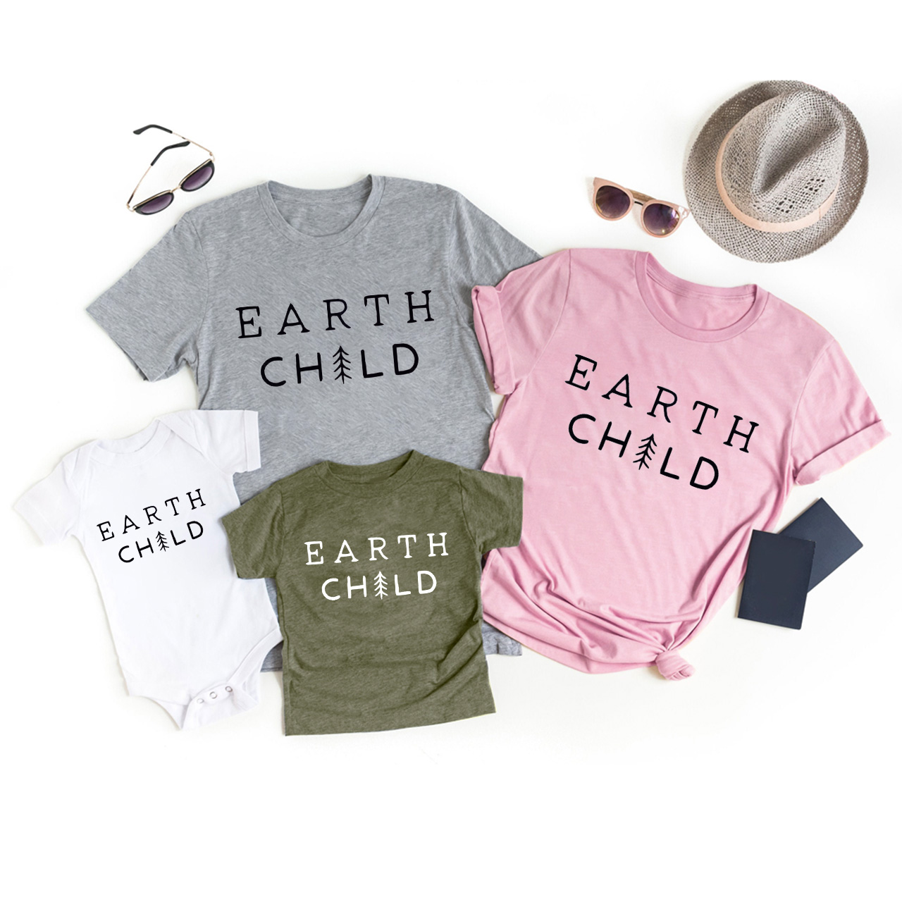 Eco-Friendly Eath Child Matching Earth Day Shirts