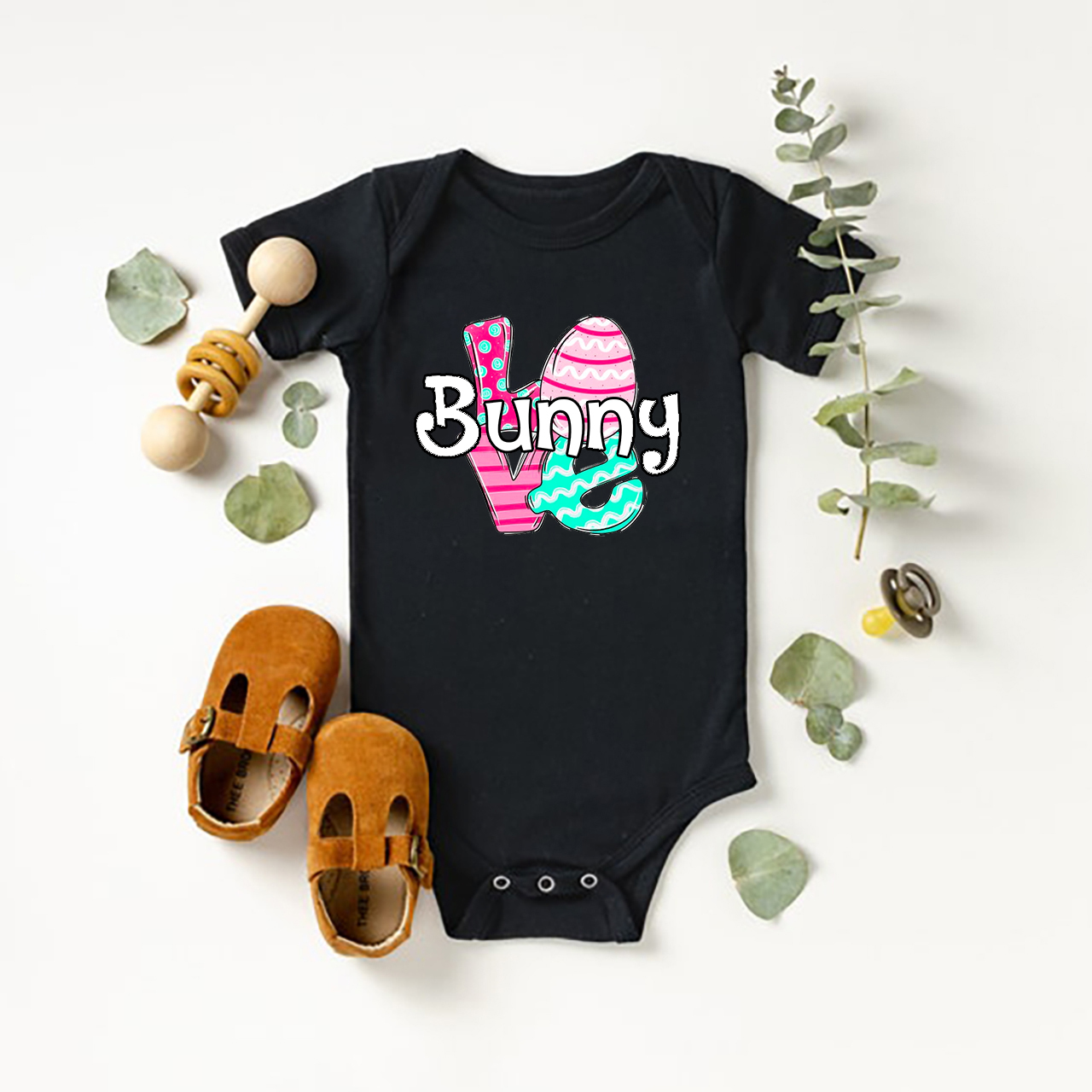 Hop Hop Easter Baby Bodysuit