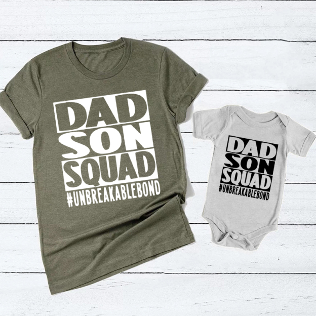Dad And Son Squad Father's Day Matching Shirts 