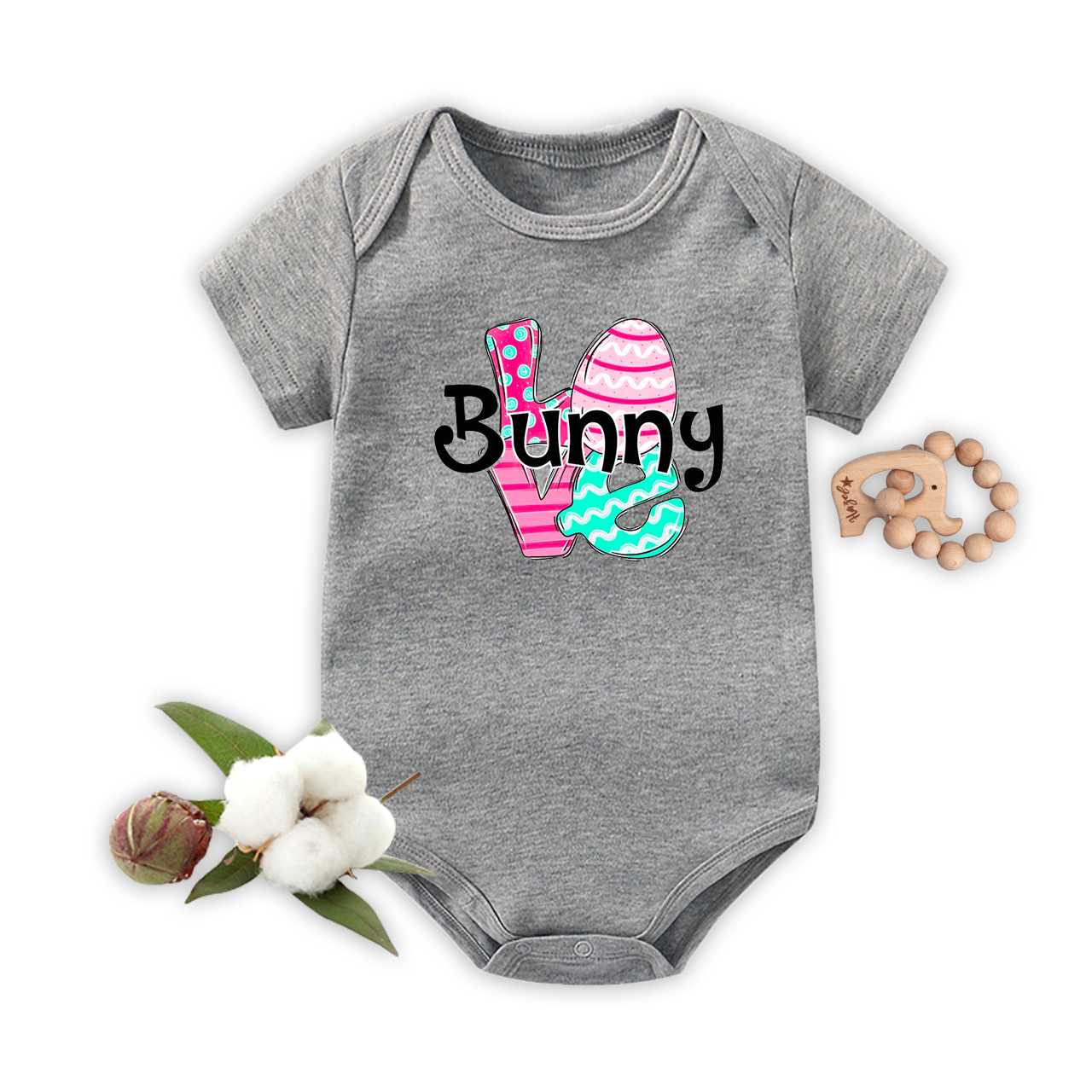 Hop Hop Easter Baby Bodysuit