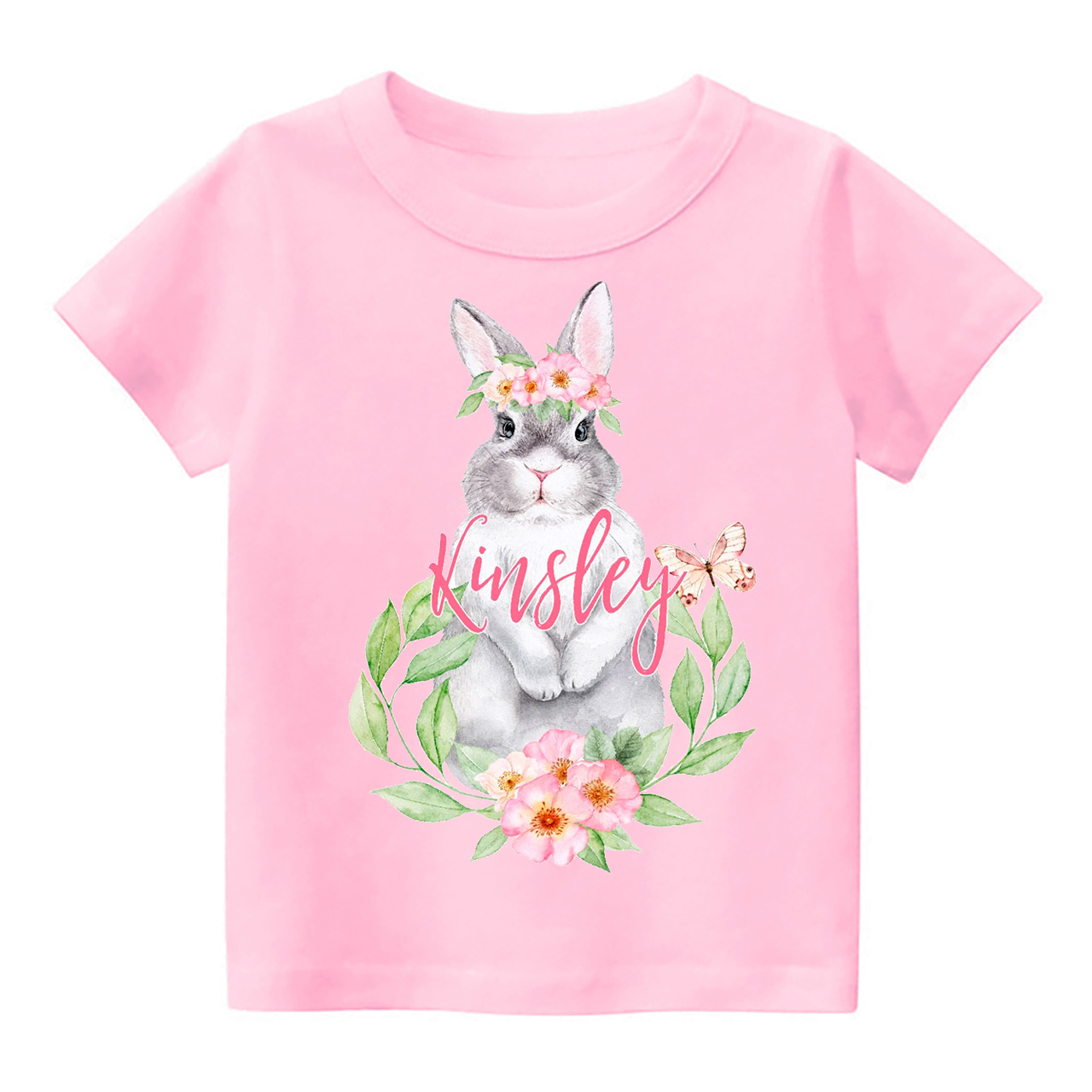 Pink&Green Bunny Gnome Toddler Shirt