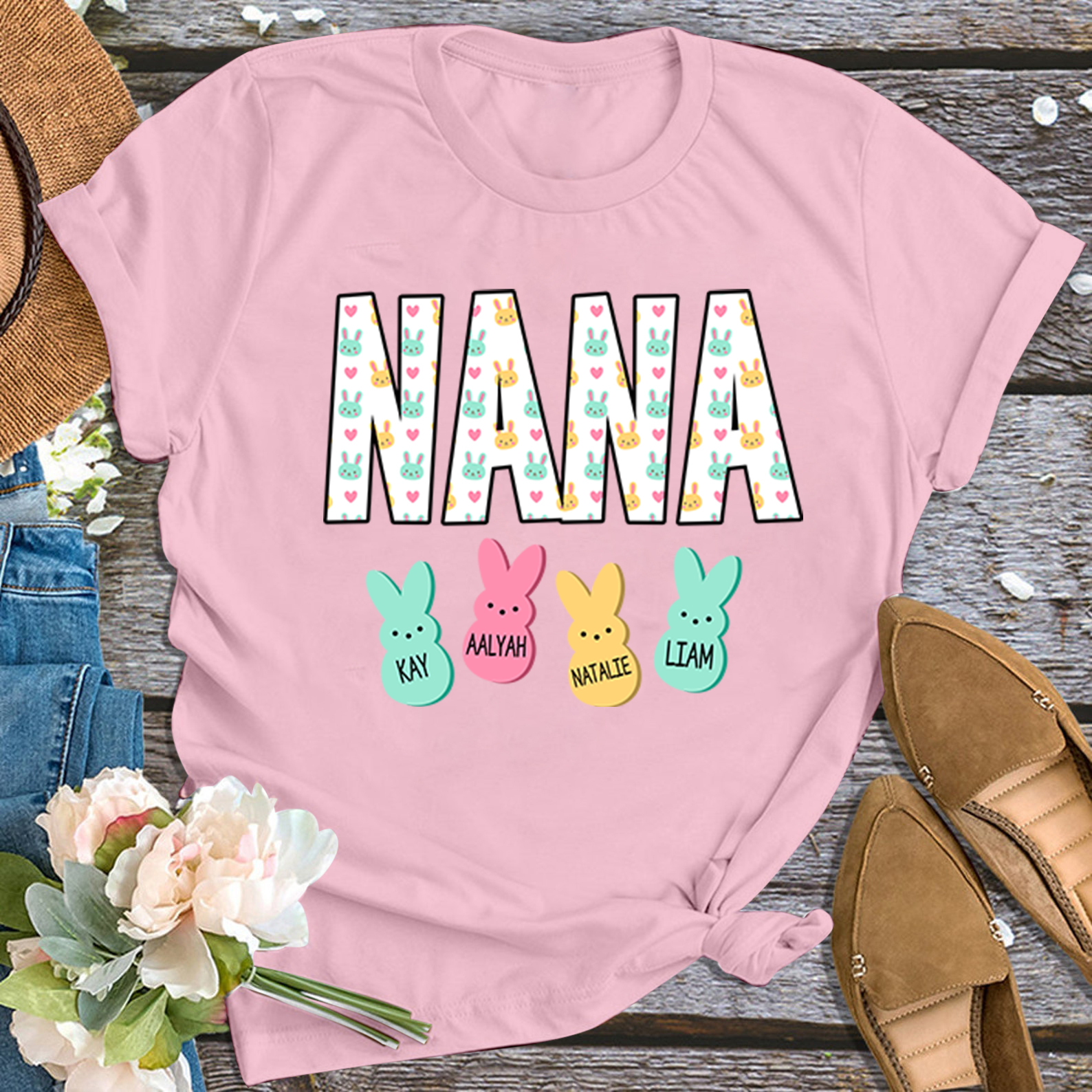 Easter Mama/Grandma Shirt Personalized with Name