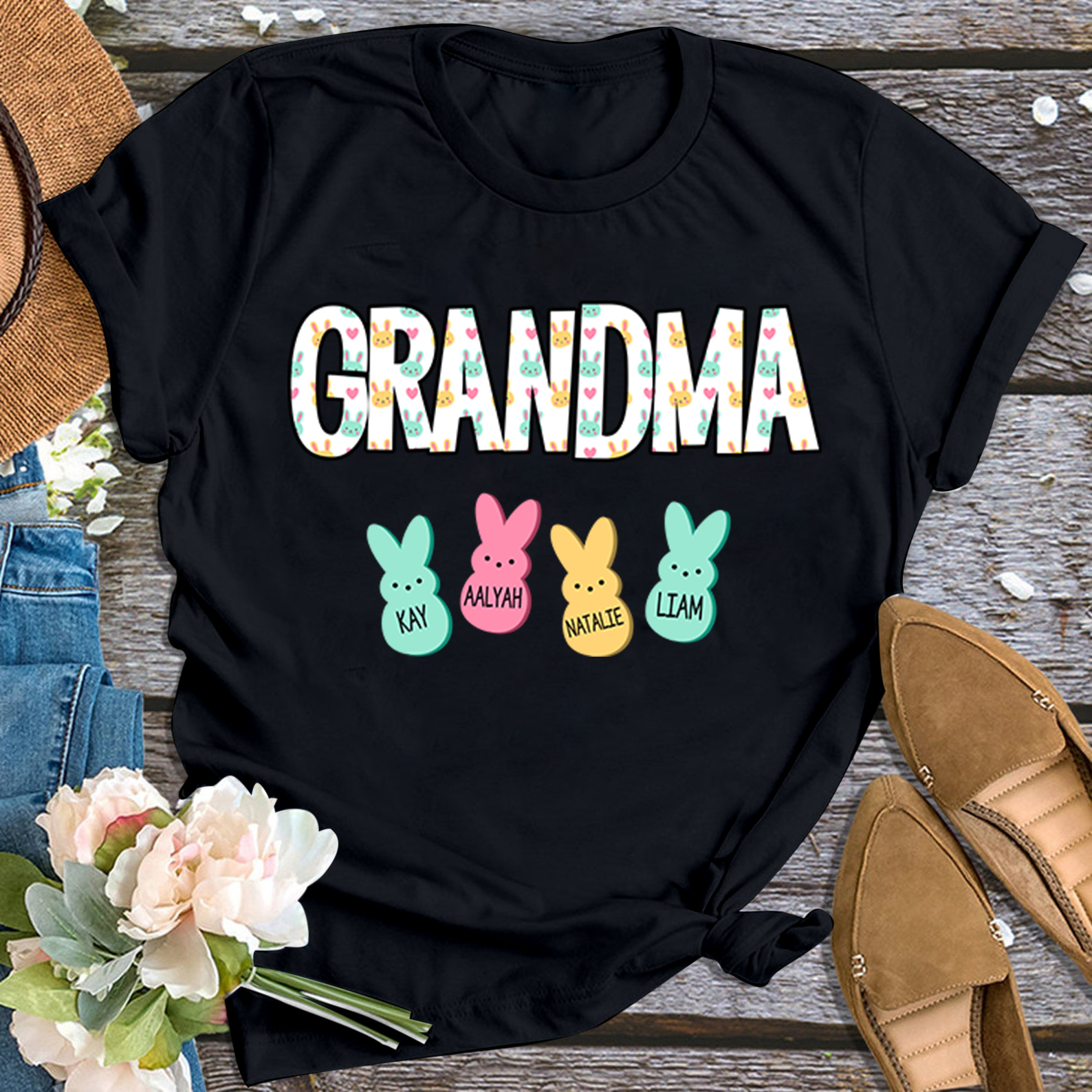 Easter Mama/Grandma Shirt Personalized with Name