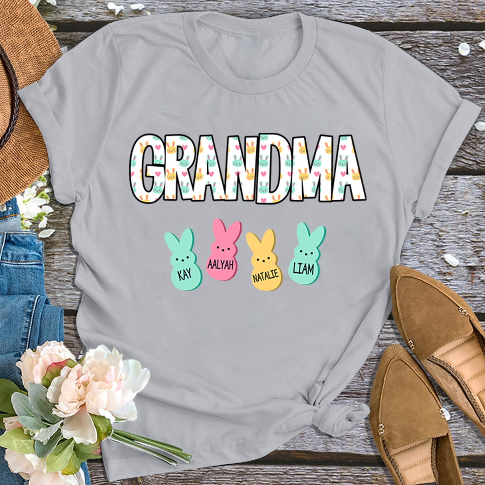 Easter Mama/Grandma Shirt Personalized with Name
