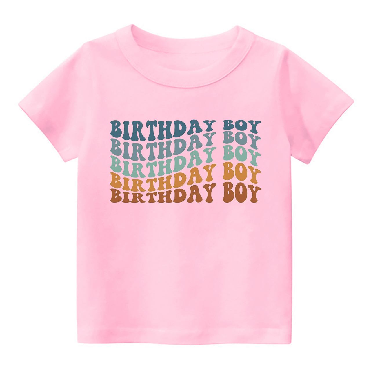 Wavy Letters Boys Birthday Shirt