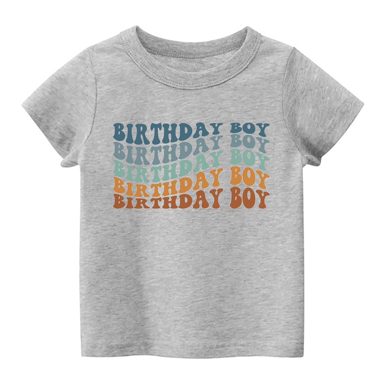 Wavy Letters Boys Birthday Shirt
