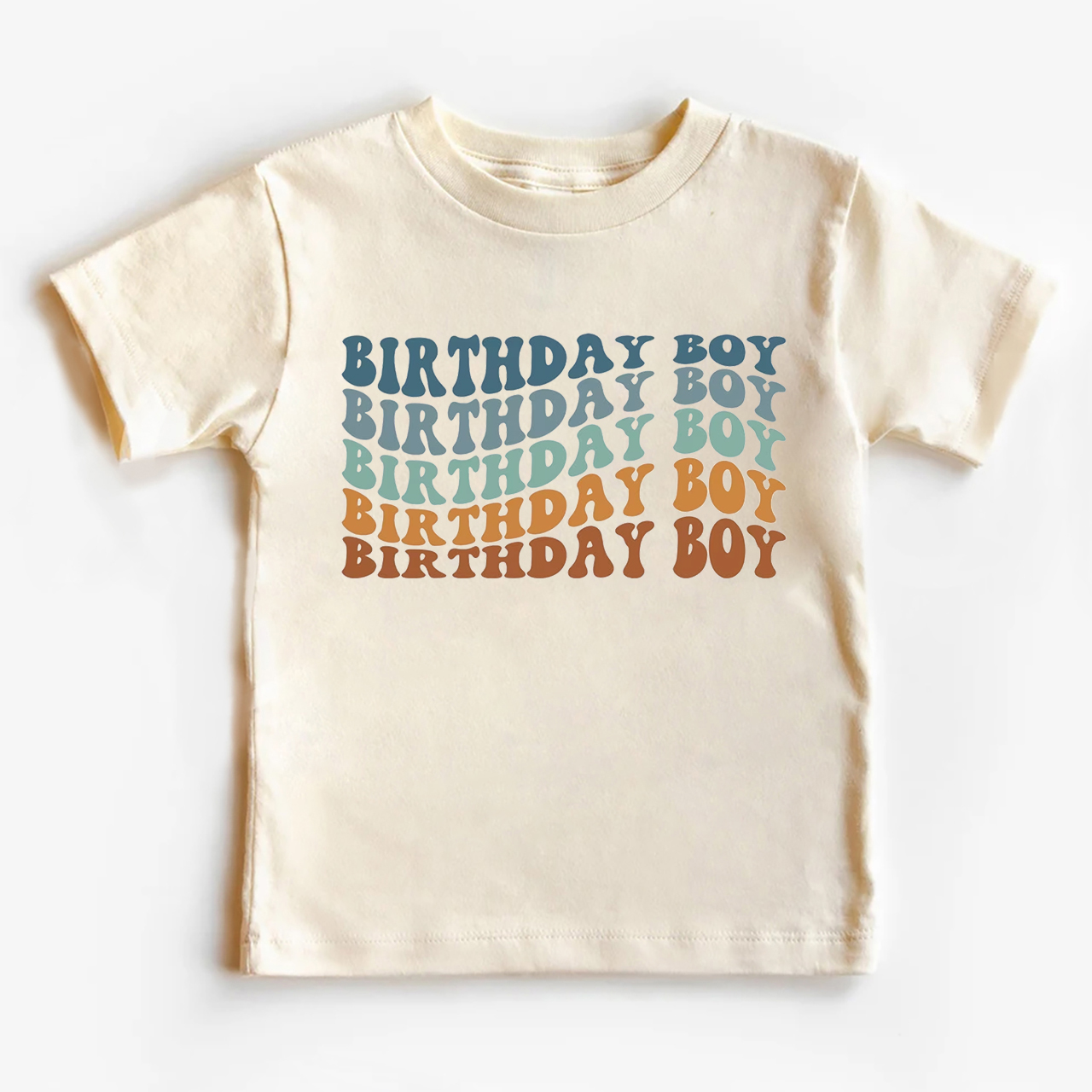 Wavy Letters Boys Birthday Shirt
