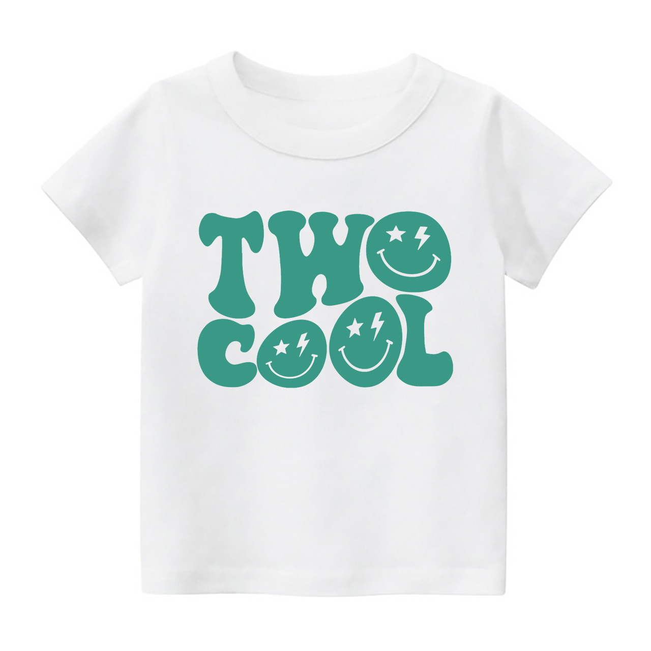 Two Cool Smile Face Kids Birthday Shirt For Kids
