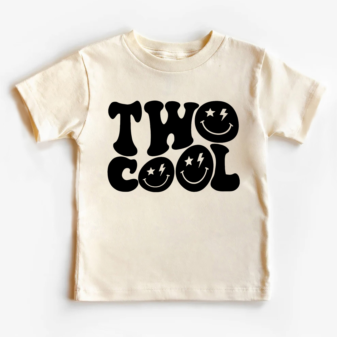 Two Cool Smile Face Kids Birthday Shirt For Kids
