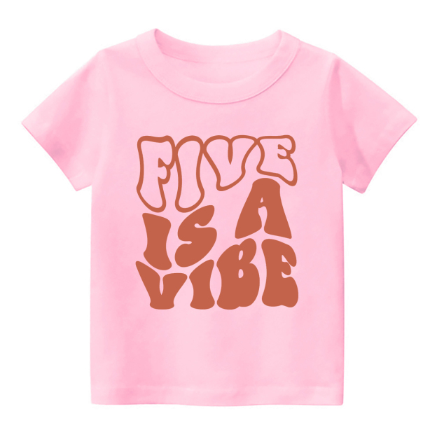 Retro Fifth Birthday Shirt For Kids