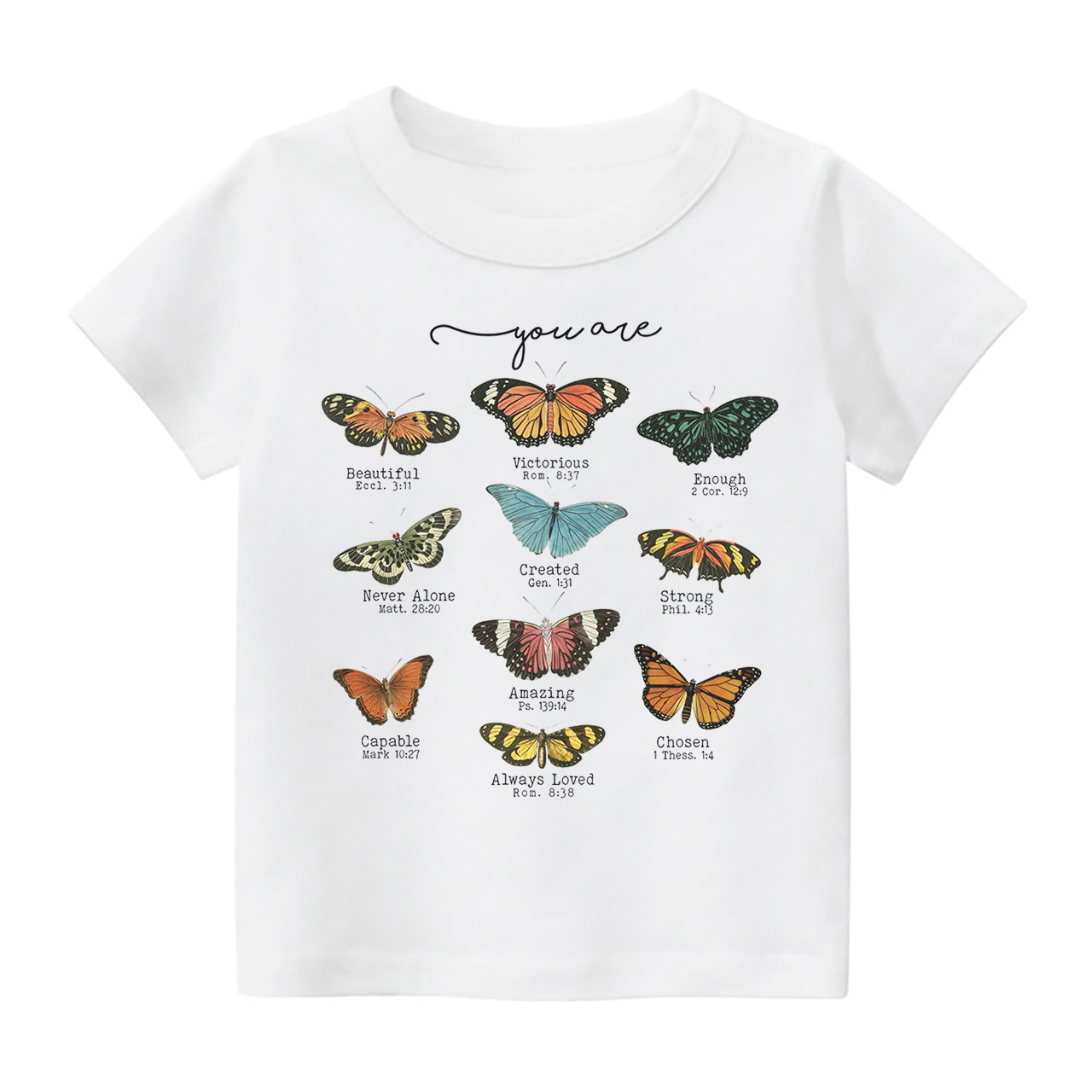 Bible Verse Butterfly Natural Christian Shirt
