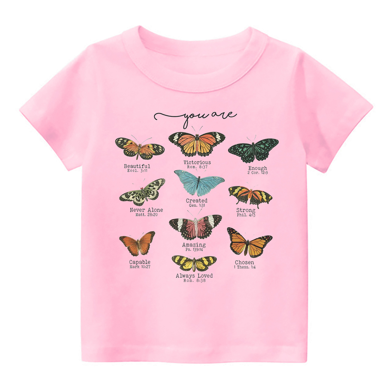 Bible Verse Butterfly Natural Christian Shirt