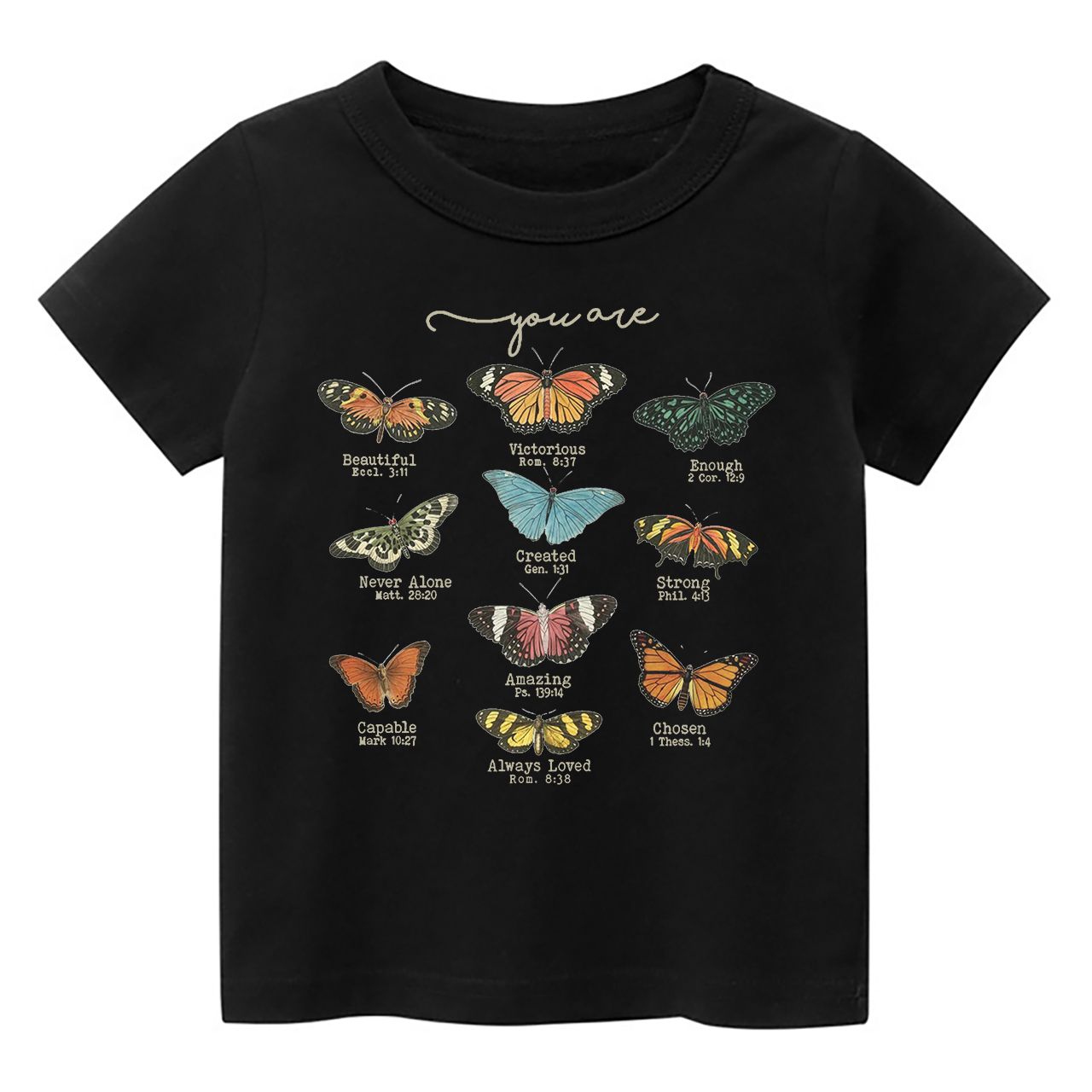 Bible Verse Butterfly Natural Christian Shirt