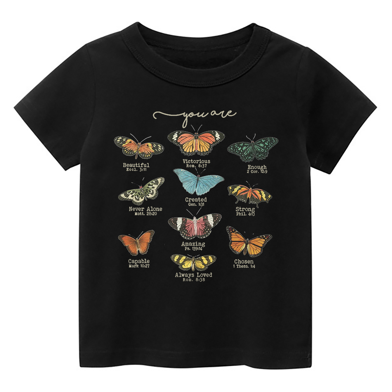 Bible Verse Butterfly Natural Christian Shirt