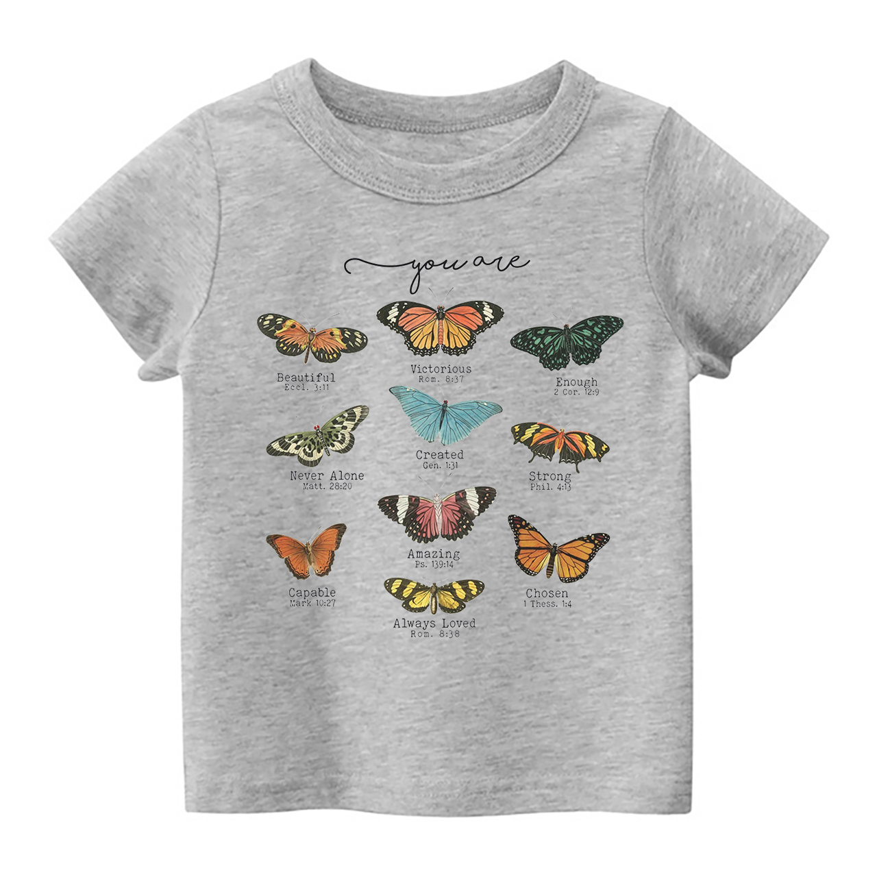 Bible Verse Butterfly Natural Christian Shirt