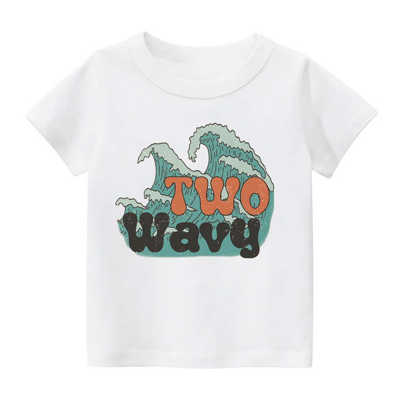 Two Wavy 2nd Birthday Shirt For Kids