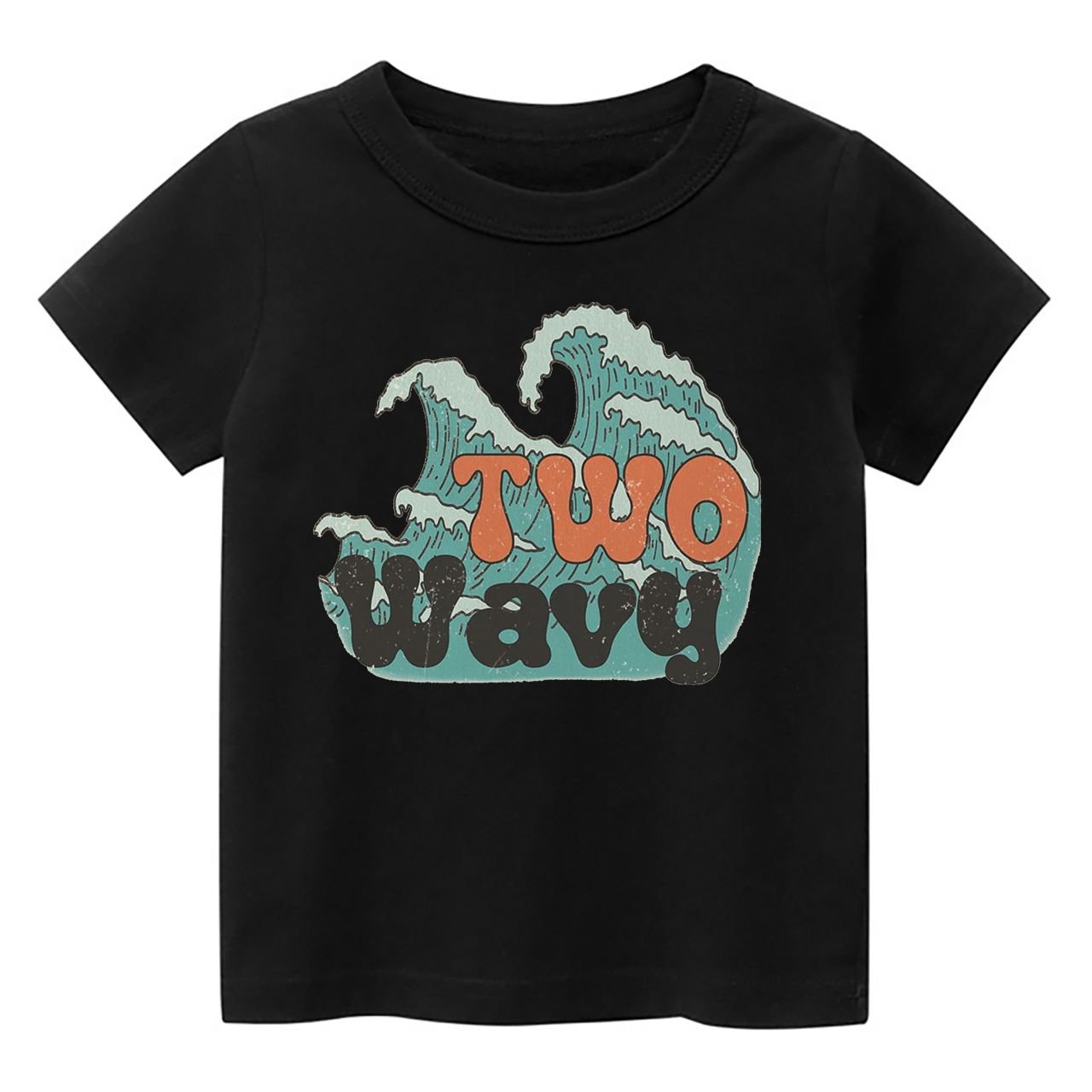 Two Wavy 2nd Birthday Shirt For Kids