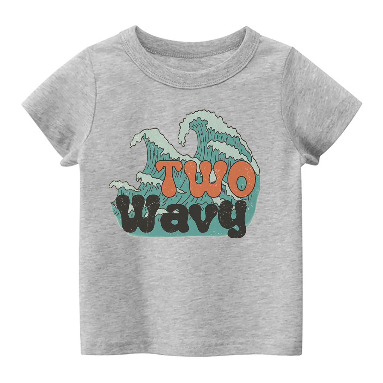 Two Wavy 2nd Birthday Shirt For Kids