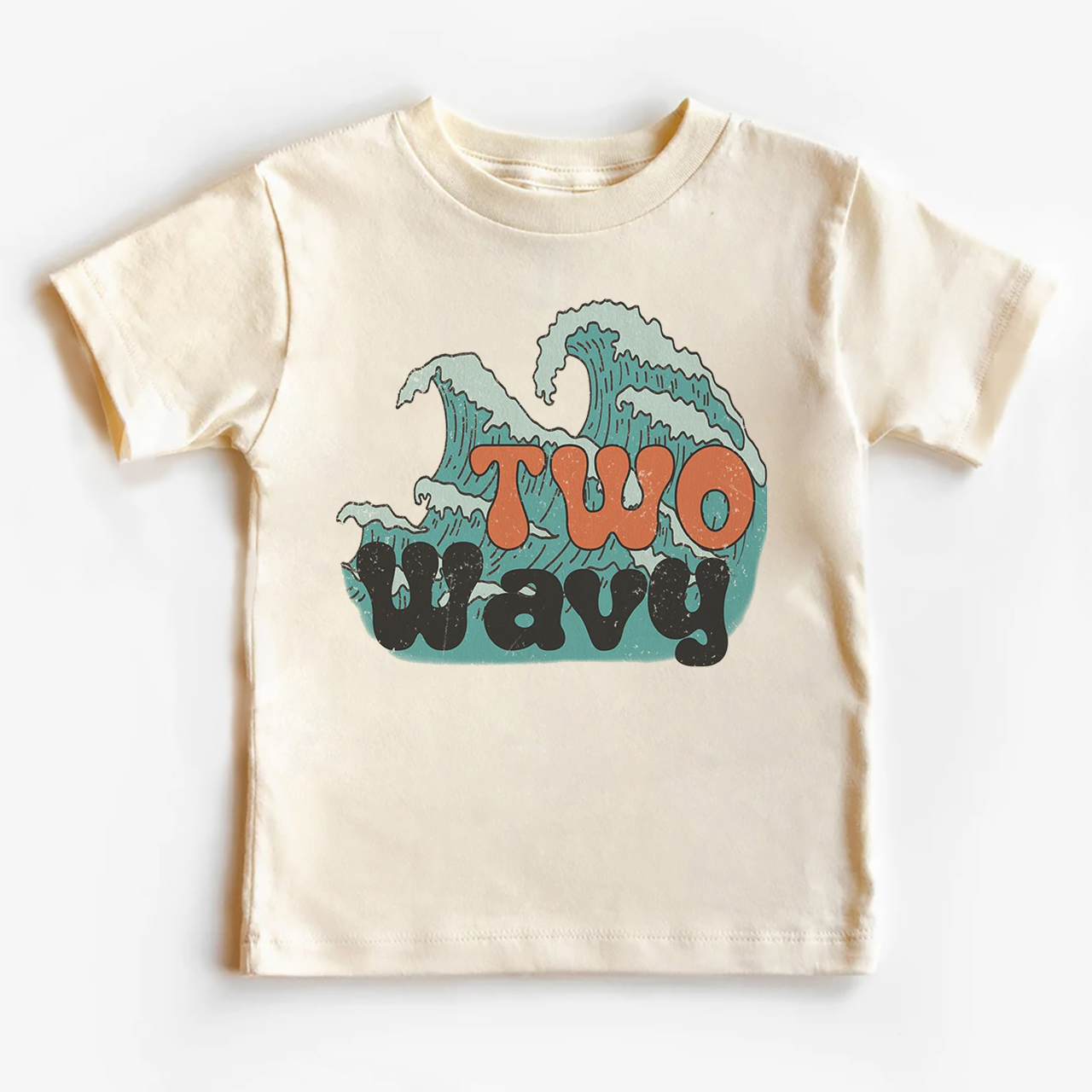 Two Wavy 2nd Birthday Shirt For Kids