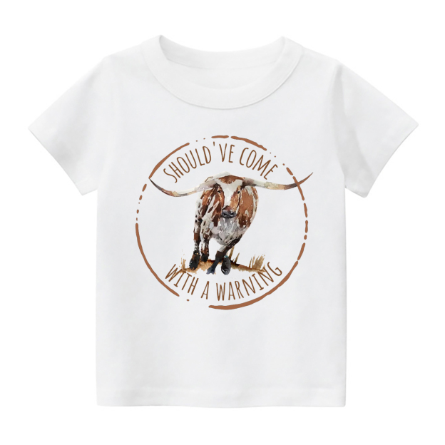 Should've Come With A Warning Kids Shirt
