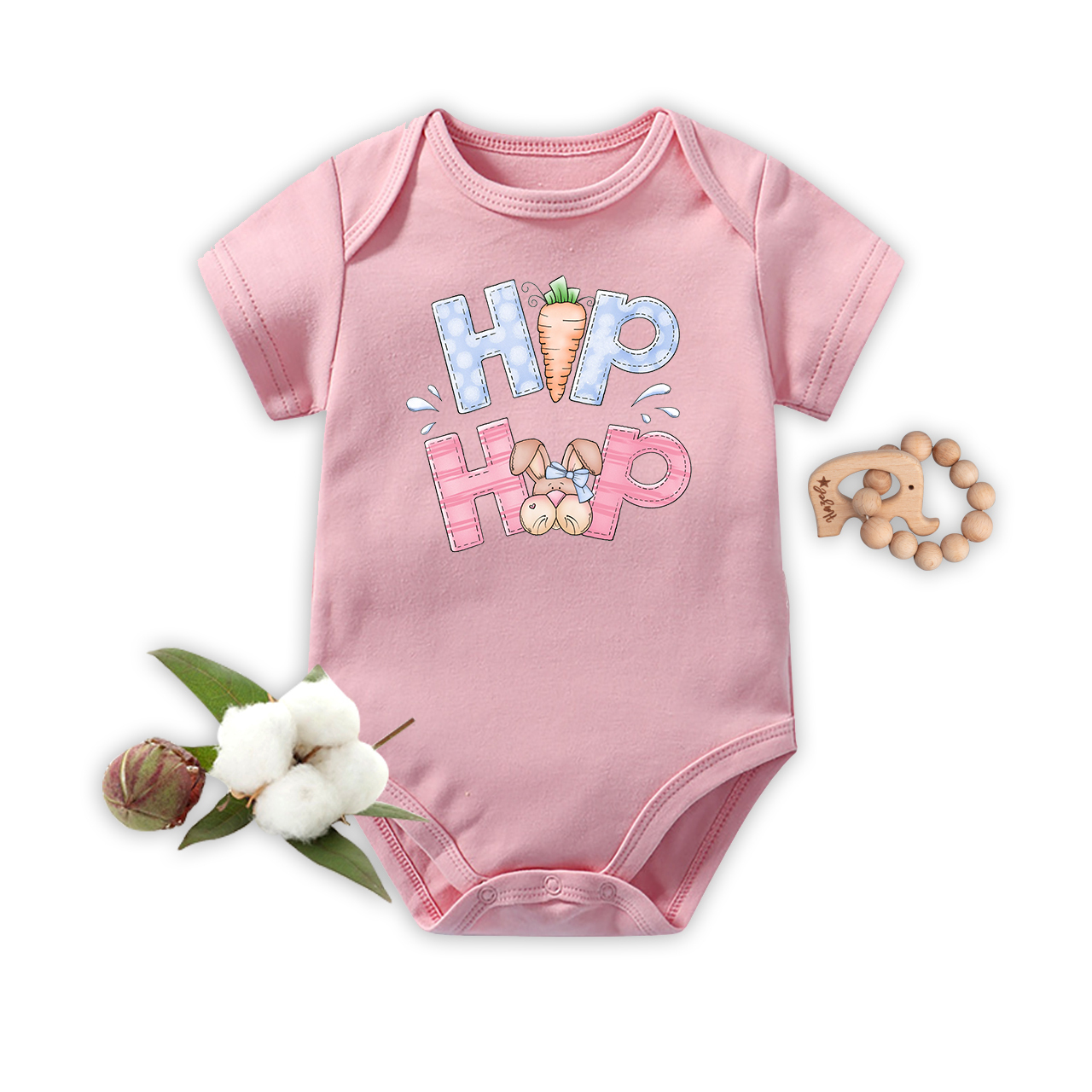 Hop Hop Easter Baby Bodysuit