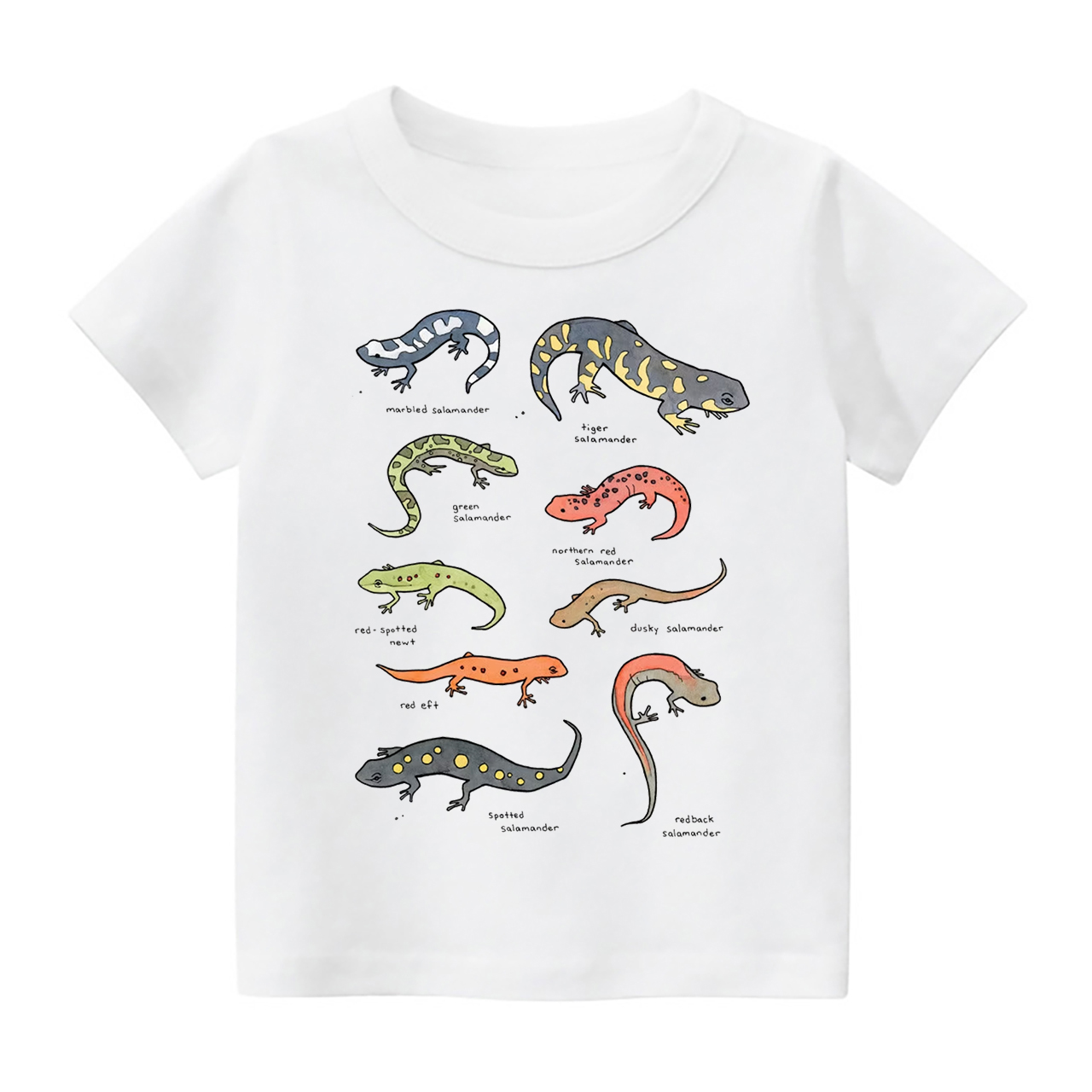 Salamanders Chart Kids Shirt