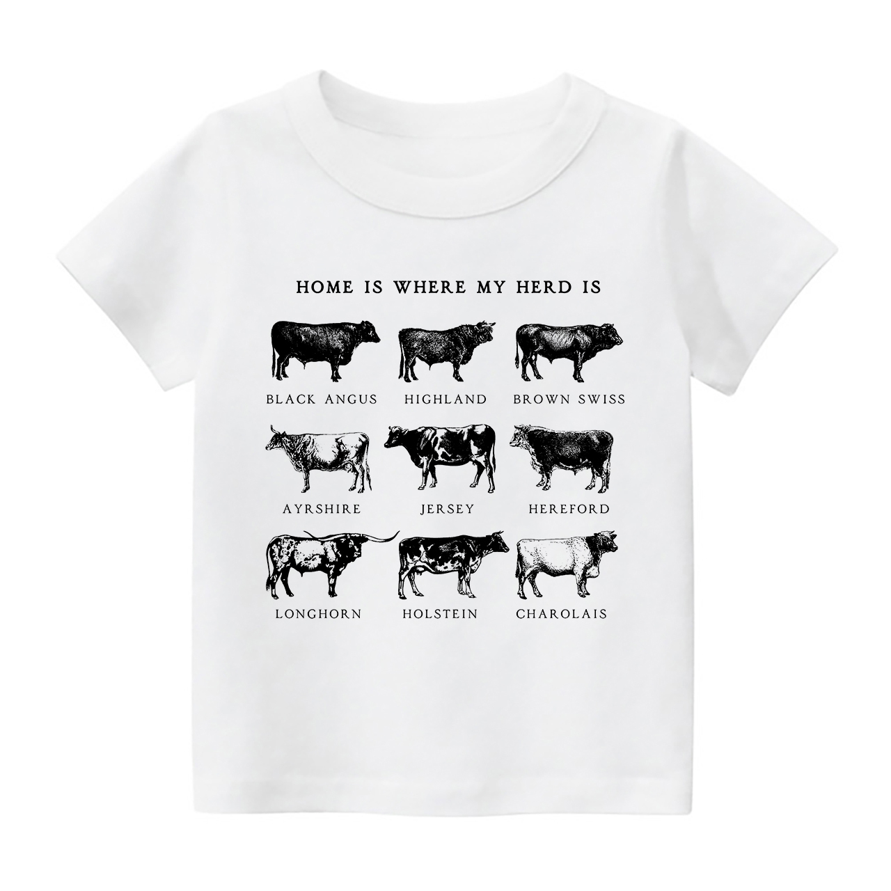 Home is Where my Herd Is Kids Shirt