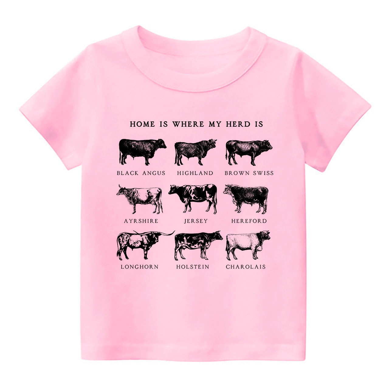 Home is Where my Herd Is Kids Shirt