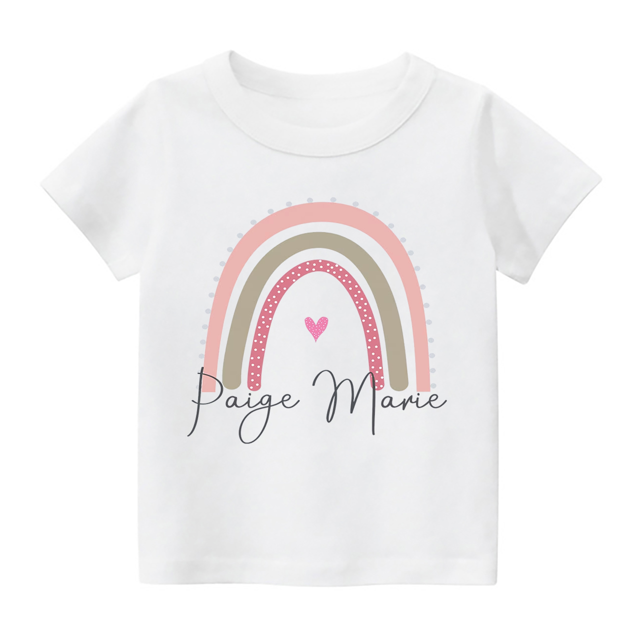 Rainbow Girls Personalized Name Kids Shirt