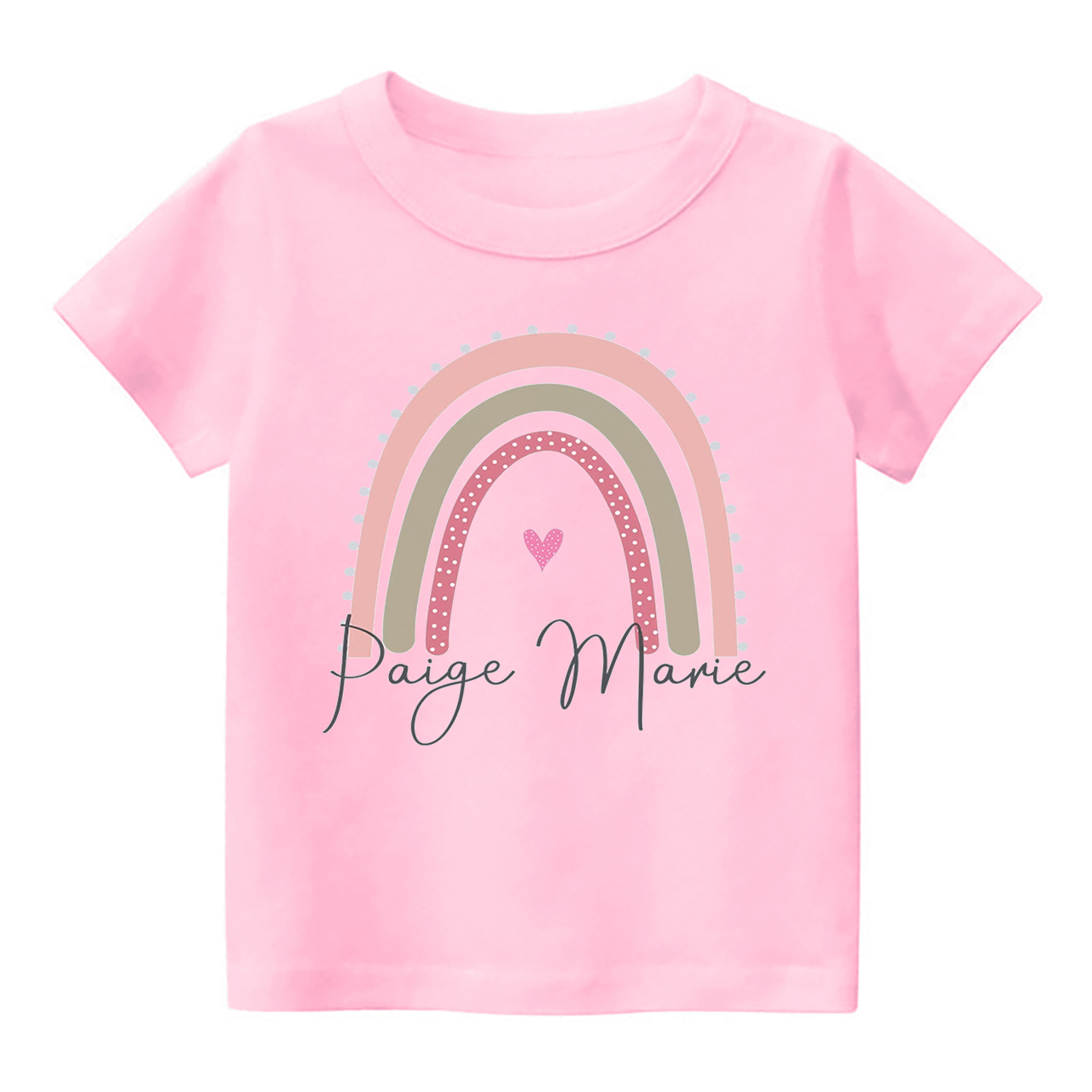 Rainbow Girls Personalized Name Kids Shirt