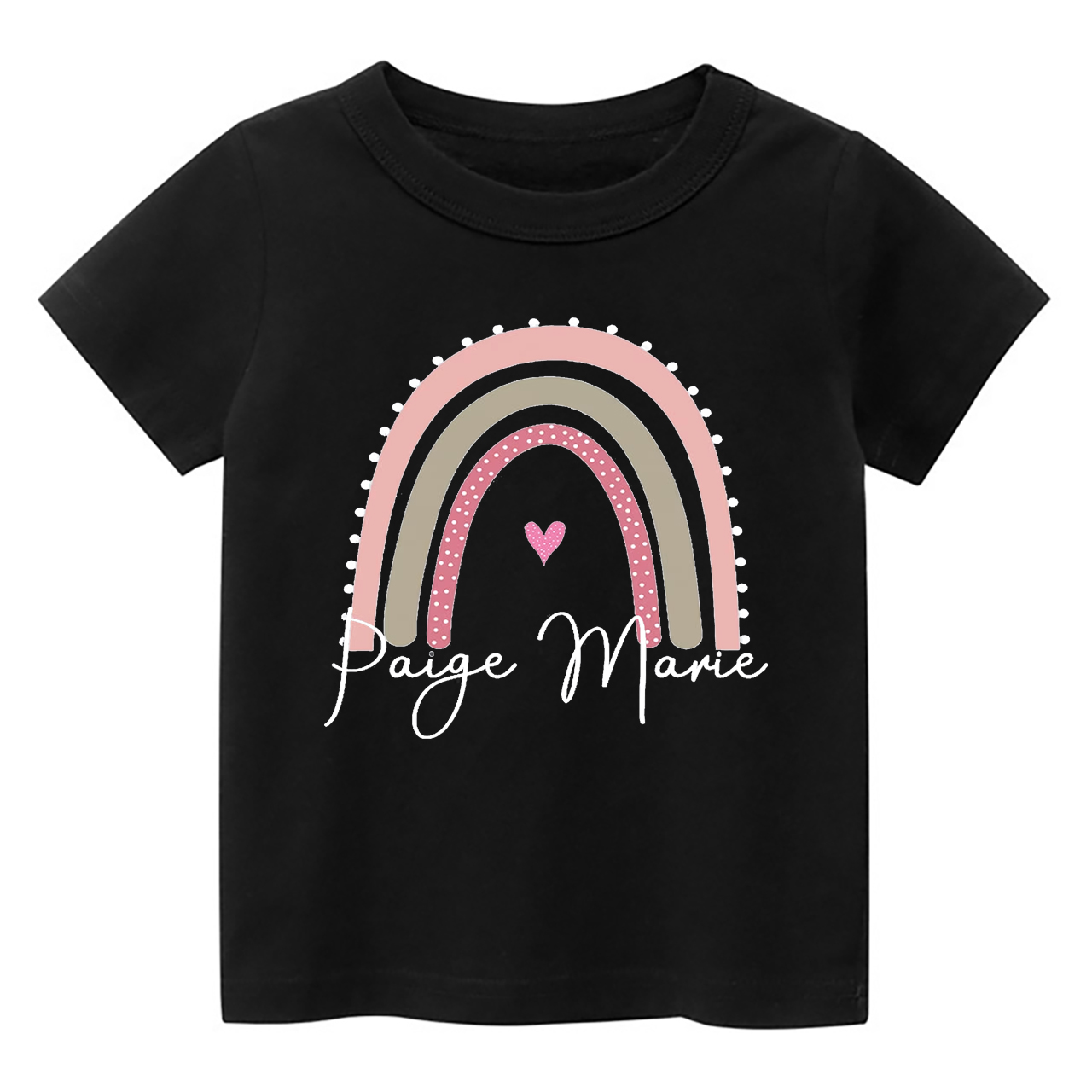 Rainbow Girls Personalized Name Kids Shirt
