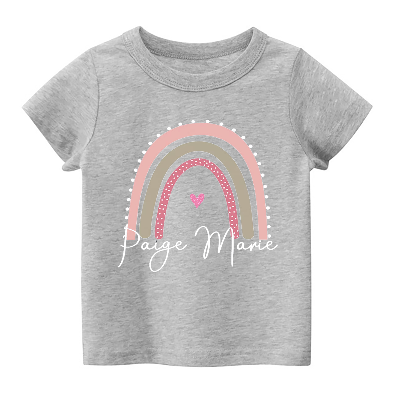 Rainbow Girls Personalized Name Kids Shirt