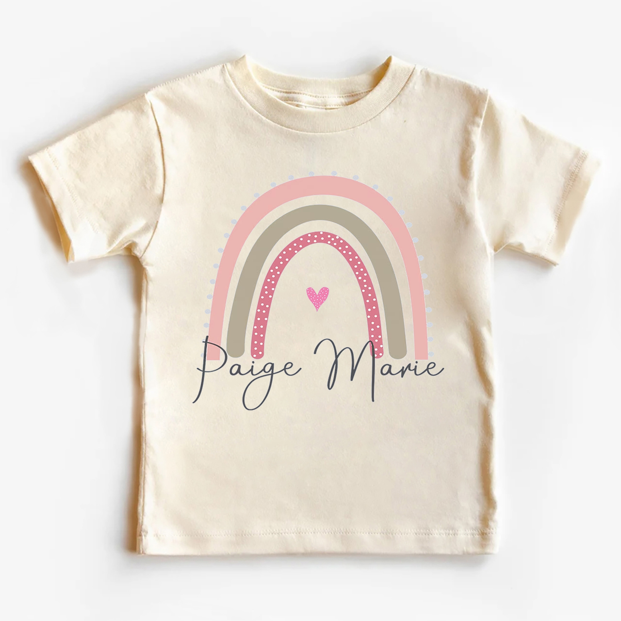 Rainbow Girls Personalized Name Kids Shirt