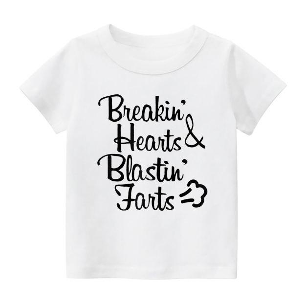 Breakin' Hearts Blastin' Farts Kids Shirt