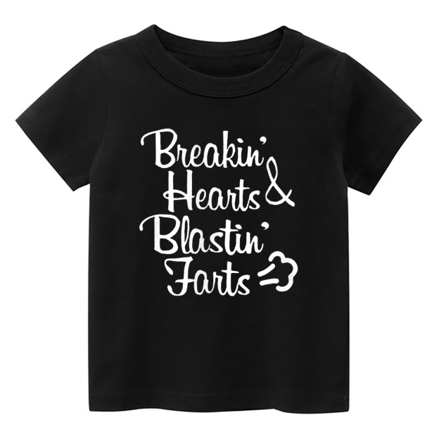 Breakin' Hearts Blastin' Farts Kids Shirt