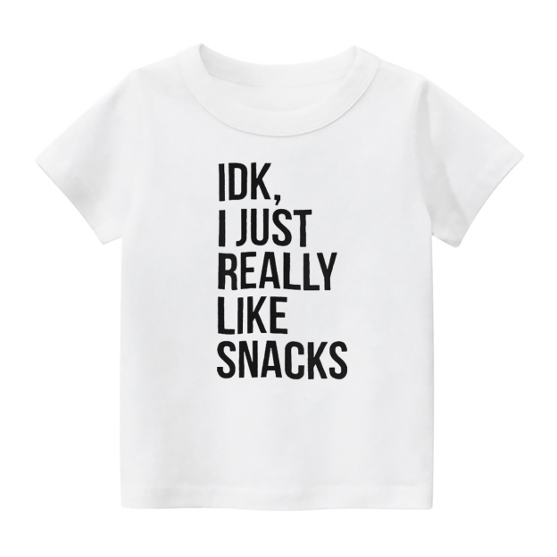 IDK I Just Really Like Snacks Kids Shirt