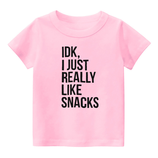 IDK I Just Really Like Snacks Kids Shirt