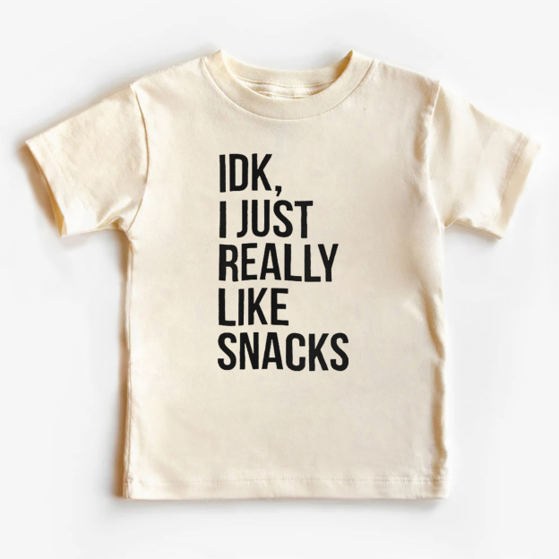 IDK I Just Really Like Snacks Kids Shirt