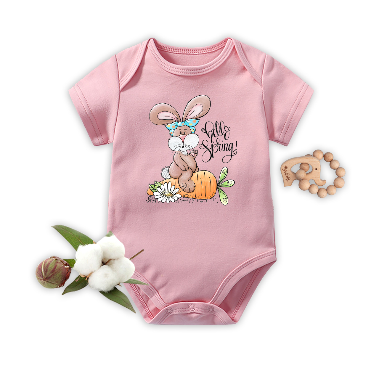 Hop Hop Easter Baby Bodysuit