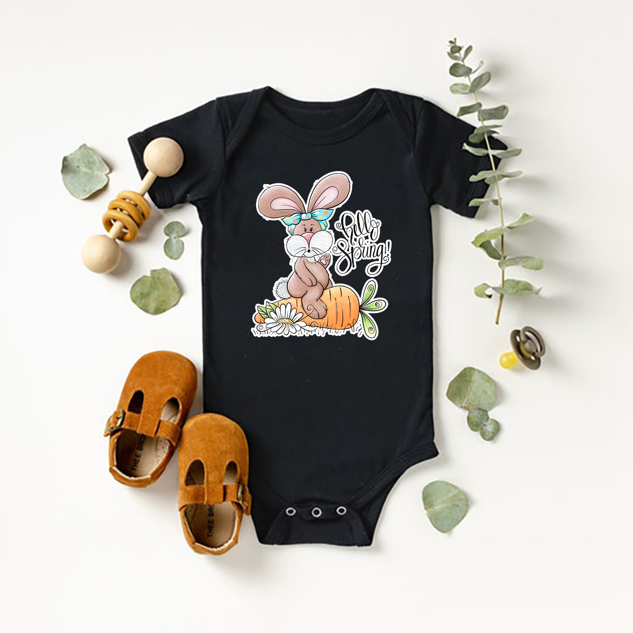 Hop Hop Easter Baby Bodysuit