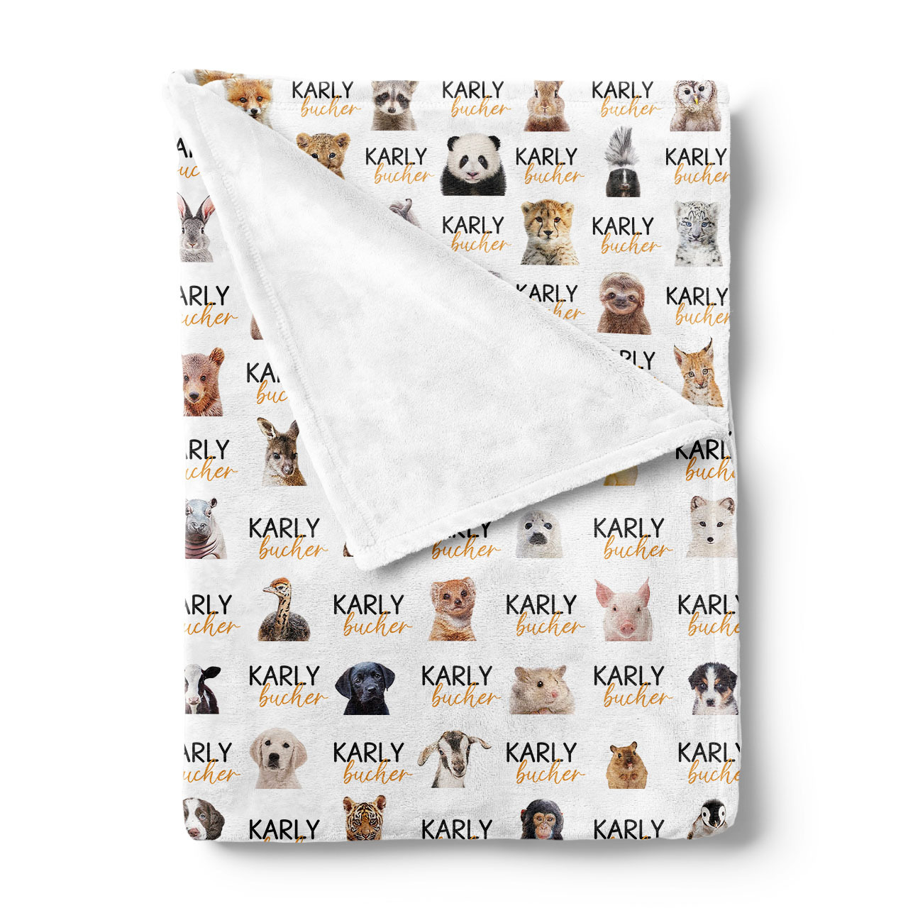 Personalized Animal Collection Flannel Blanket