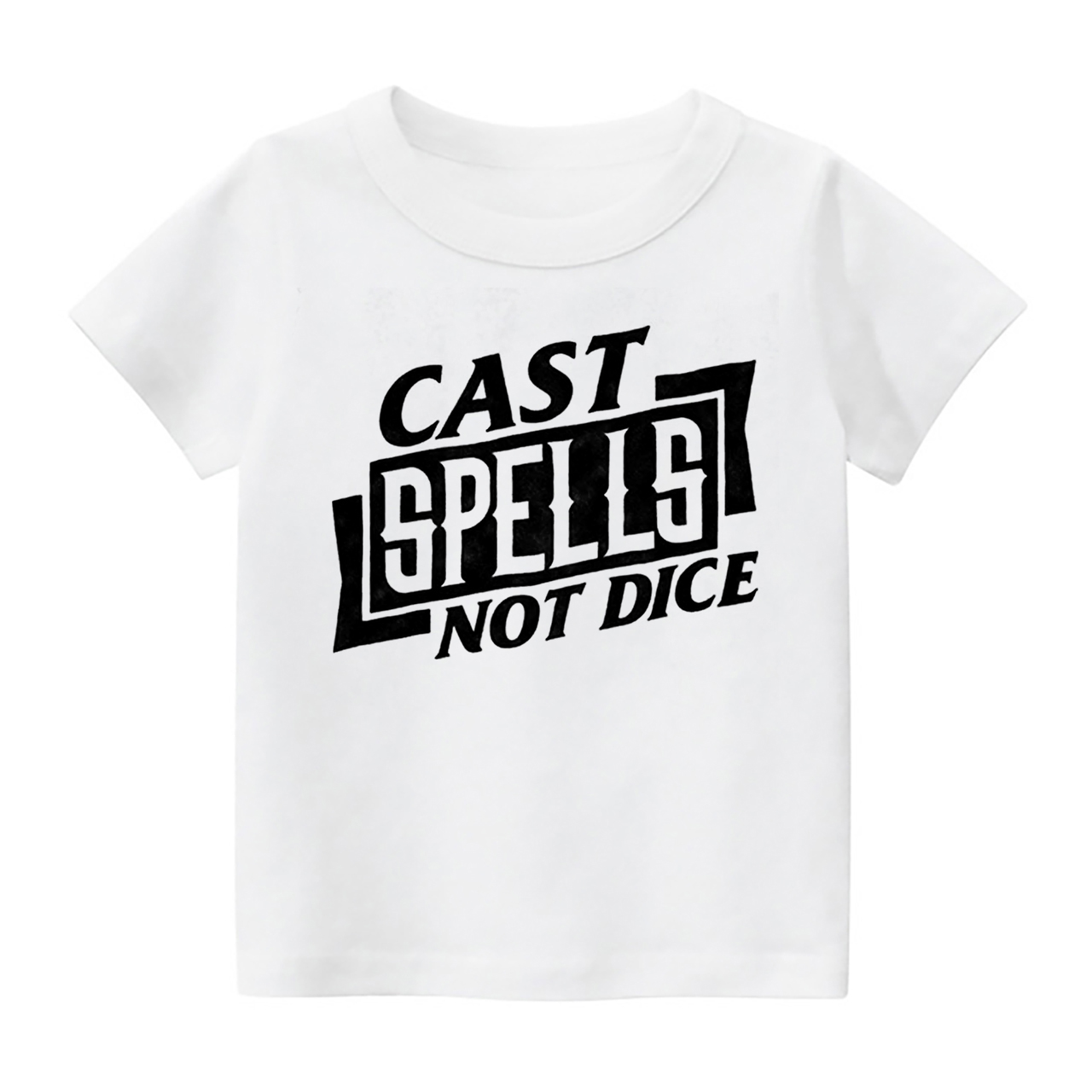 Cast Spells Not Dice Kids Shirt