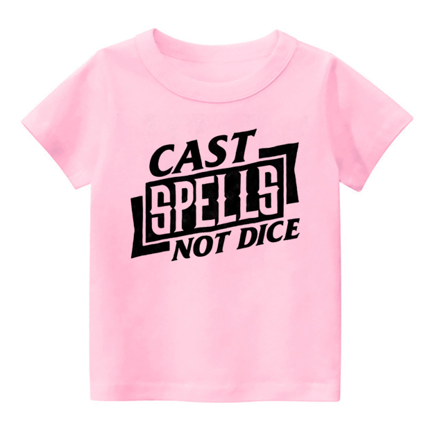 Cast Spells Not Dice Kids Shirt