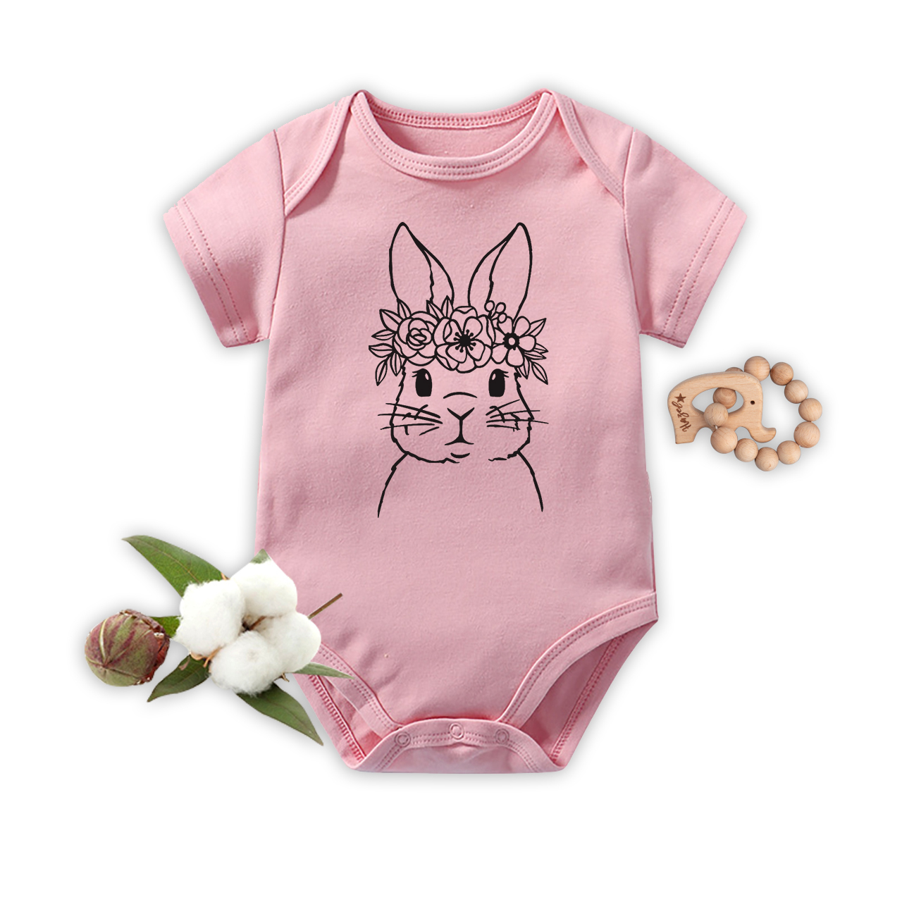 Hop Hop Easter Baby Bodysuit