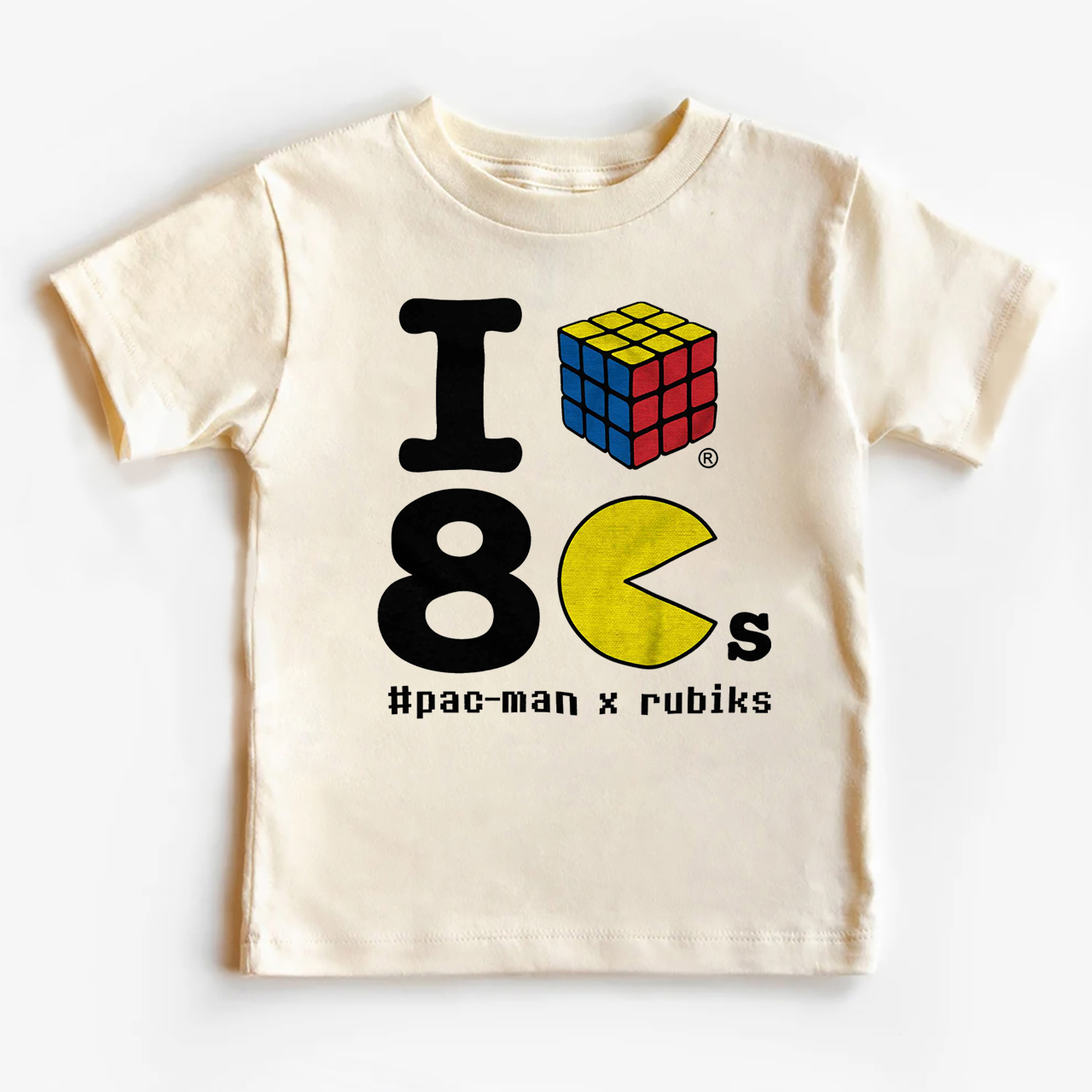 I Love The 80s Pac-Man Rubiks Kids Shirt